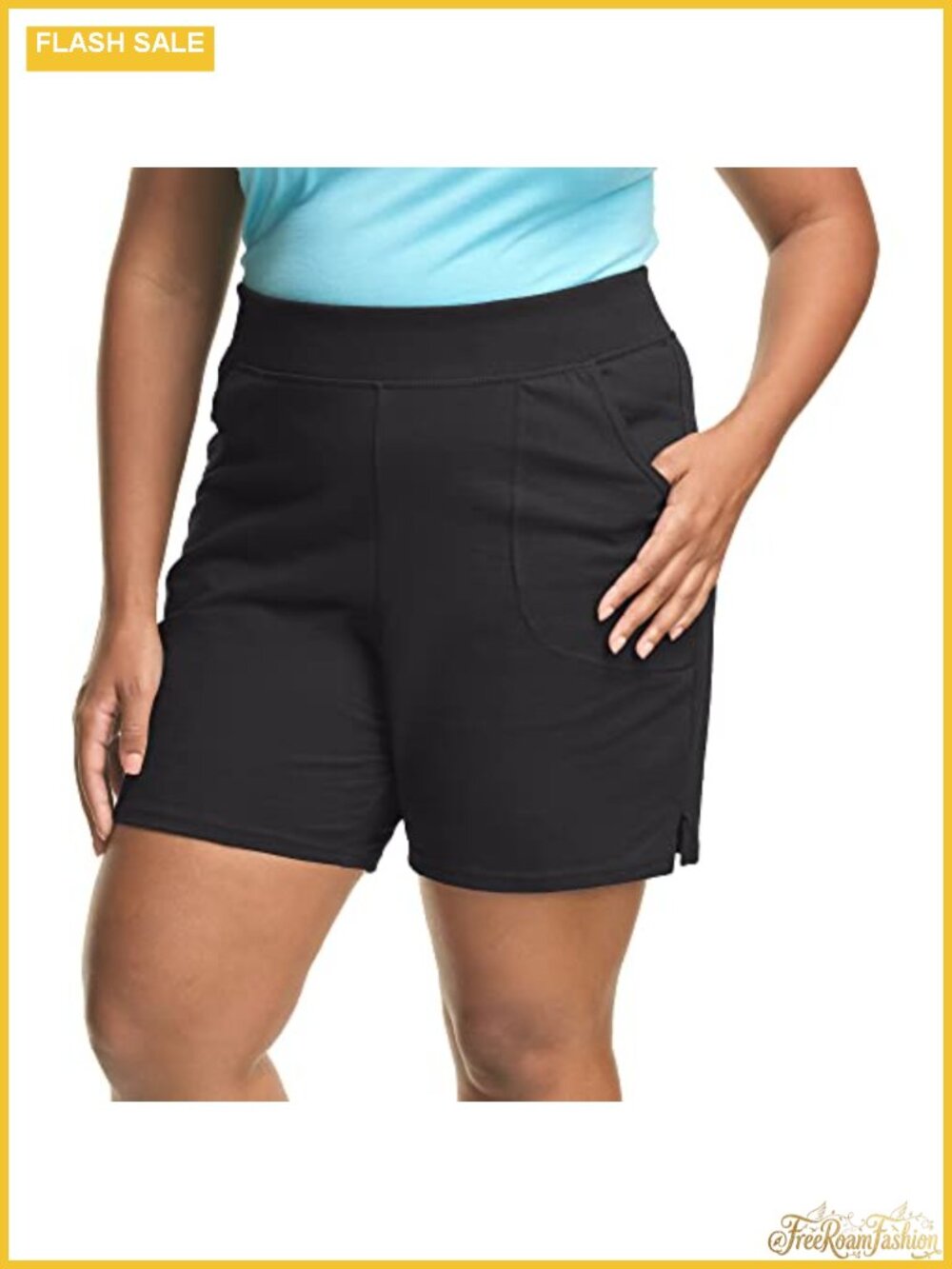 Hanes Just My Size Cotton Jersey Pull-On Shorts Plus Size 7" Inseam